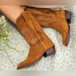 TECOVAS Brand The Josie Sienna Suede Cowboy Boot